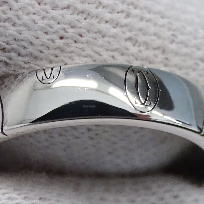 Cartier Ring Women's Brand Ring 750wg Happy Birthday White Gold  #54