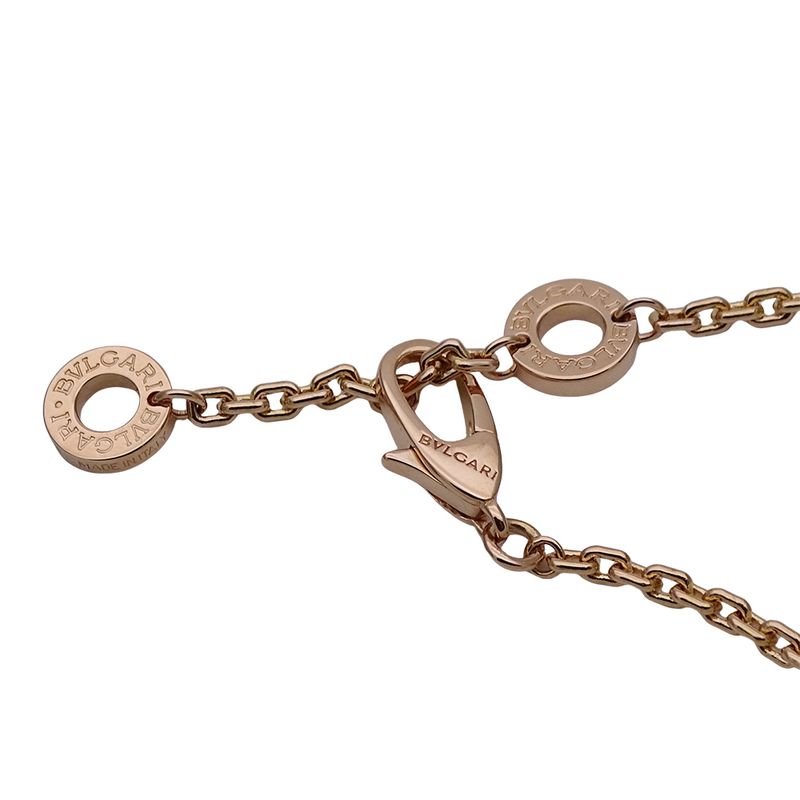 Bulgari Bvlgari Necklace Ladies Brand 750pg Onyx Diamond Serpenti Viper Pink