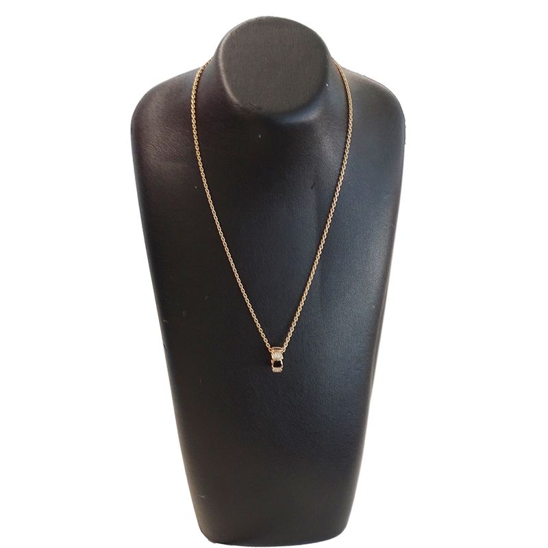 Bulgari Bvlgari Necklace Ladies Brand 750pg Onyx Diamond Serpenti Viper Pink