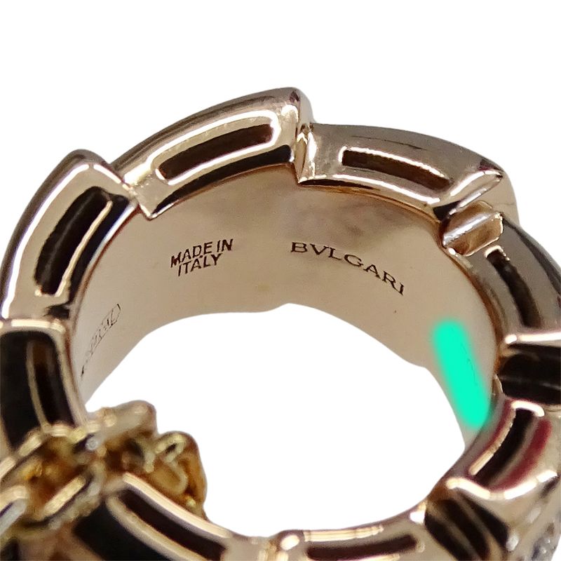 Bulgari Bvlgari Necklace Ladies Brand 750pg Onyx Diamond Serpenti Viper Pink