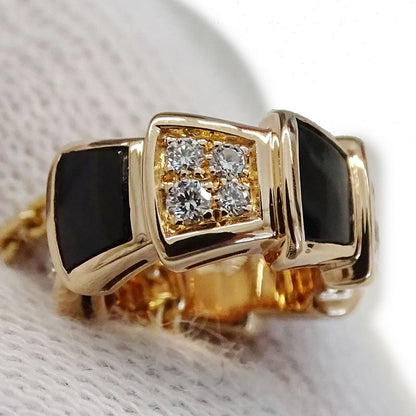 Bulgari Bvlgari Necklace Ladies Brand 750pg Onyx Diamond Serpenti Viper Pink