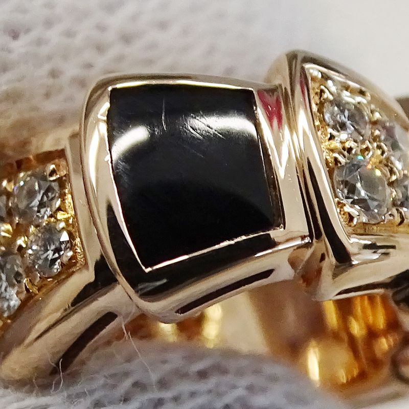 Bulgari Bvlgari Necklace Ladies Brand 750pg Onyx Diamond Serpenti Viper Pink