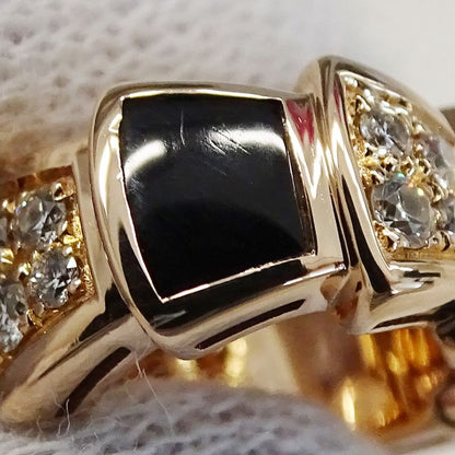 Bulgari Bvlgari Necklace Ladies Brand 750pg Onyx Diamond Serpenti Viper Pink