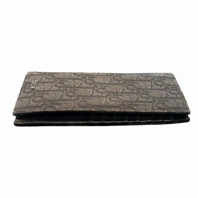 Dior Oblique Jacquard Vertical Long Wallet Bifold Wallet Black 12-bo-0271 AA