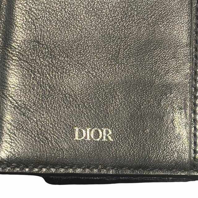 Dior Oblique Jacquard Vertical Long Wallet Bifold Wallet Black 12-bo-0271 AA