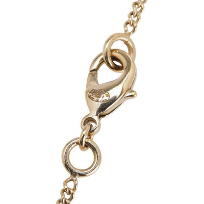 Chanel Coco Mark Pendant Necklace Gold Plated Faux Pearl Rhinestone Ladies