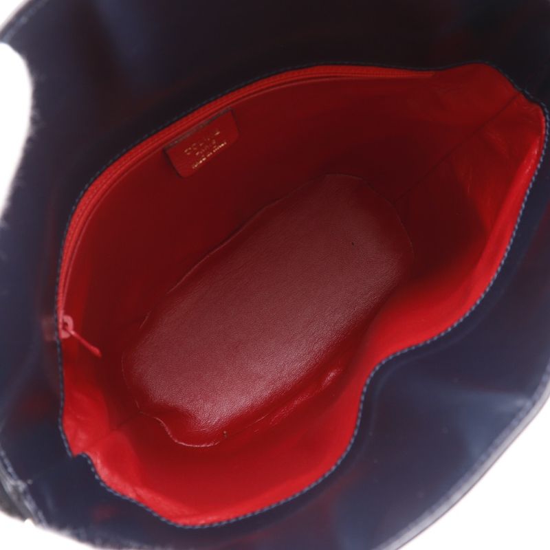 Celine Old Celine Vintage Calf Black Women's Shoulder Bag