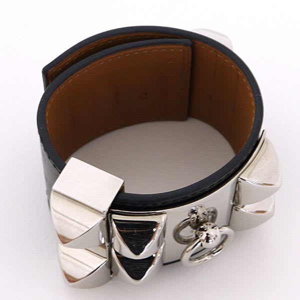 Hermes Herme Bracelet Corriede Chien Engraved B Rank