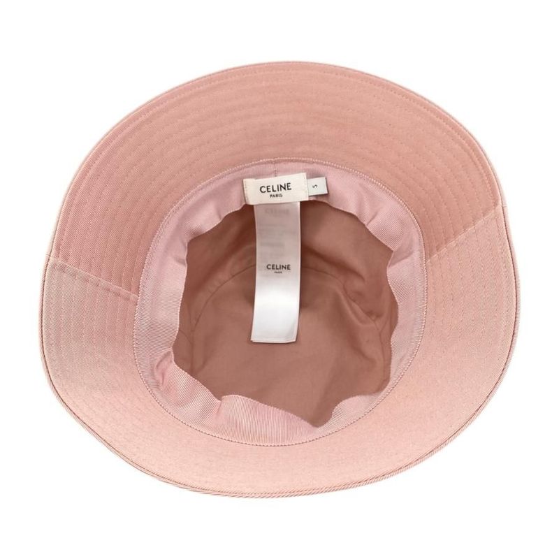 Celine Hat Triomphe Bucket Hat 2aue0968p.25py Size S Cotton Pink Celine