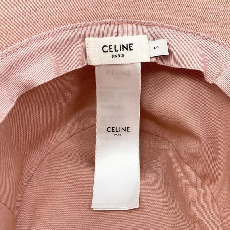 Celine Hat Triomphe Bucket Hat 2aue0968p.25py Size S Cotton Pink Celine