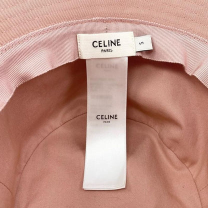 Celine Hat Triomphe Bucket Hat 2aue0968p.25py Size S Cotton Pink Celine