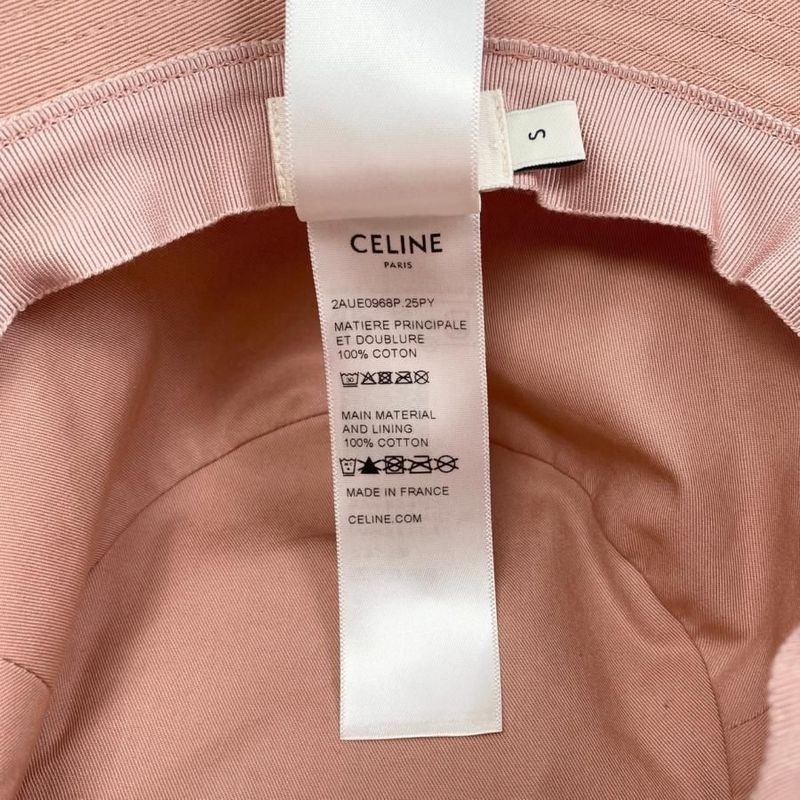 Celine Hat Triomphe Bucket Hat 2aue0968p.25py Size S Cotton Pink Celine