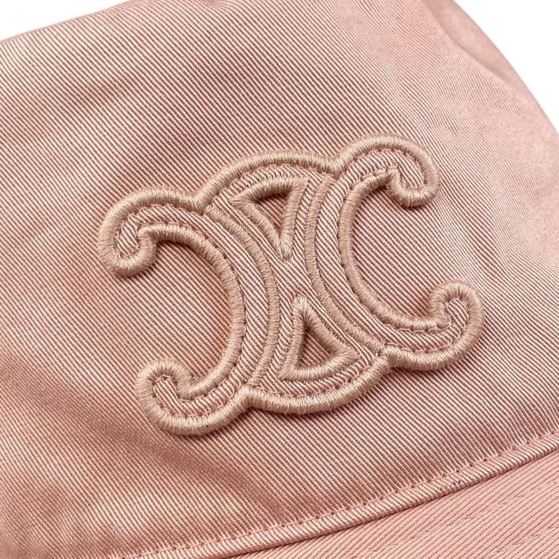 Celine Hat Triomphe Bucket Hat 2aue0968p.25py Size S Cotton Pink Celine