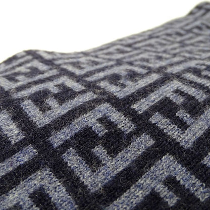 Fendi Scarf Women Men Brand Zucca Wool Blue Navy Warm Autumn Winter Fashionable