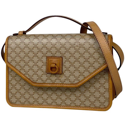 Celine Macadam Pattern Shoulder Bag Crossbody Handbag Shoulder Bag Coated