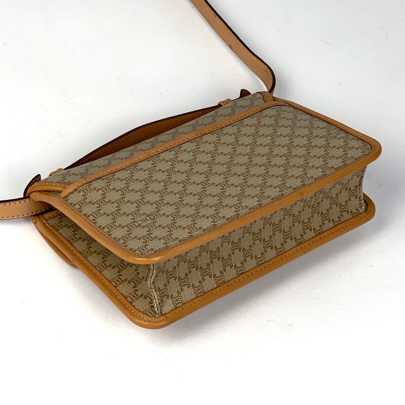 Celine Macadam Pattern Shoulder Bag Crossbody Handbag Shoulder Bag Coated