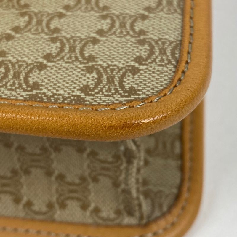 Celine Macadam Pattern Shoulder Bag Crossbody Handbag Shoulder Bag Coated