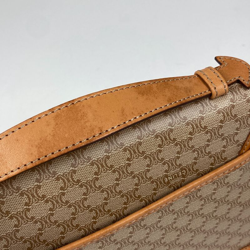 Celine Macadam Pattern Shoulder Bag Crossbody Handbag Shoulder Bag Coated