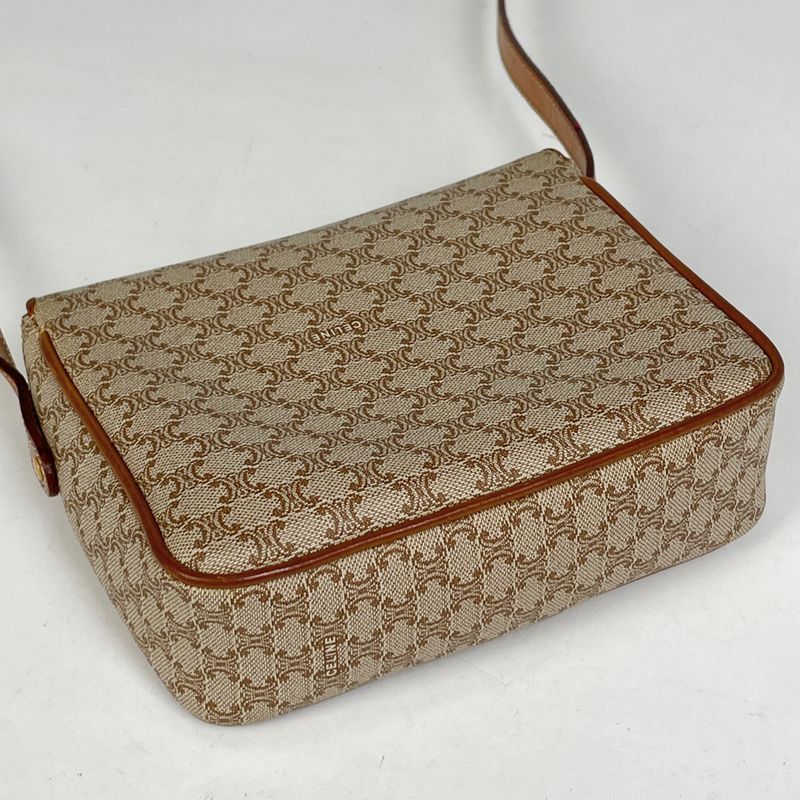 Celine Macadam Pattern Shoulder Bag Logo Total Crossbody Shoulder Bag Coated