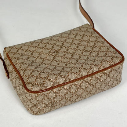 Celine Macadam Pattern Shoulder Bag Logo Total Crossbody Shoulder Bag Coated