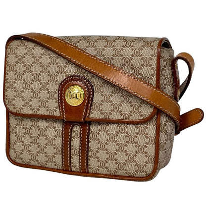 Celine Macadam Pattern Shoulder Bag Logo Total Crossbody Shoulder Bag Coated