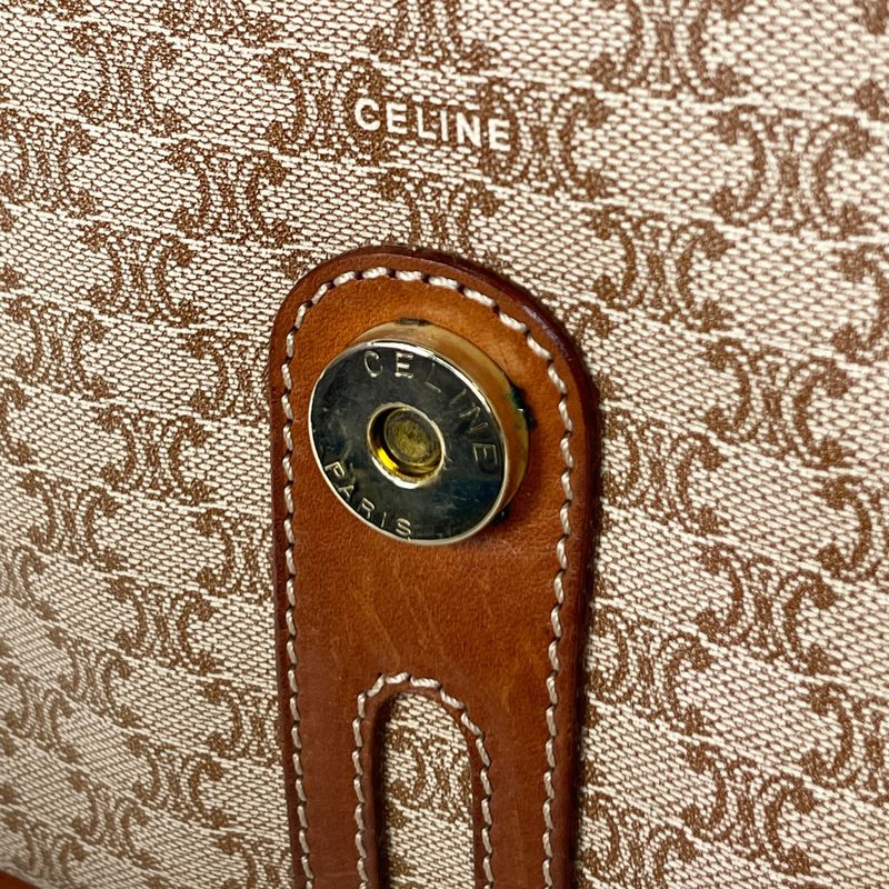 Celine Macadam Pattern Shoulder Bag Logo Total Crossbody Shoulder Bag Coated