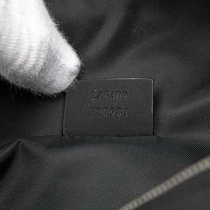 Guccissima Body Bag Waist Bag 246409 Black Leather Rubber Men's Gucci