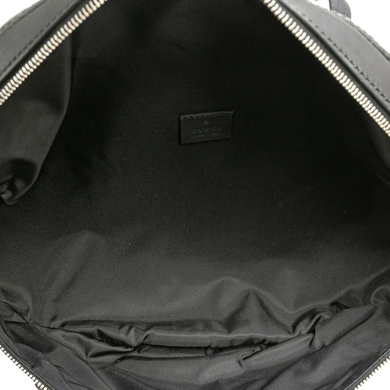 Guccissima Body Bag Waist Bag 246409 Black Leather Rubber Men's Gucci