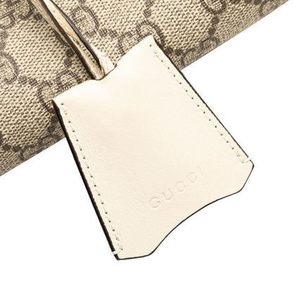 Gucci GG Supreme Padlock Medium Chain Tote Shoulder Bag 479197 Beige White PVC