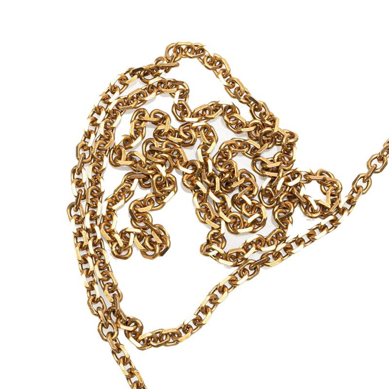 Dior Saddle Chain Shoulder Wallet Blue Gray Leather Women's Dior