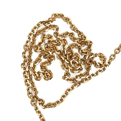 Dior Saddle Chain Shoulder Wallet Blue Gray Leather Women's Dior