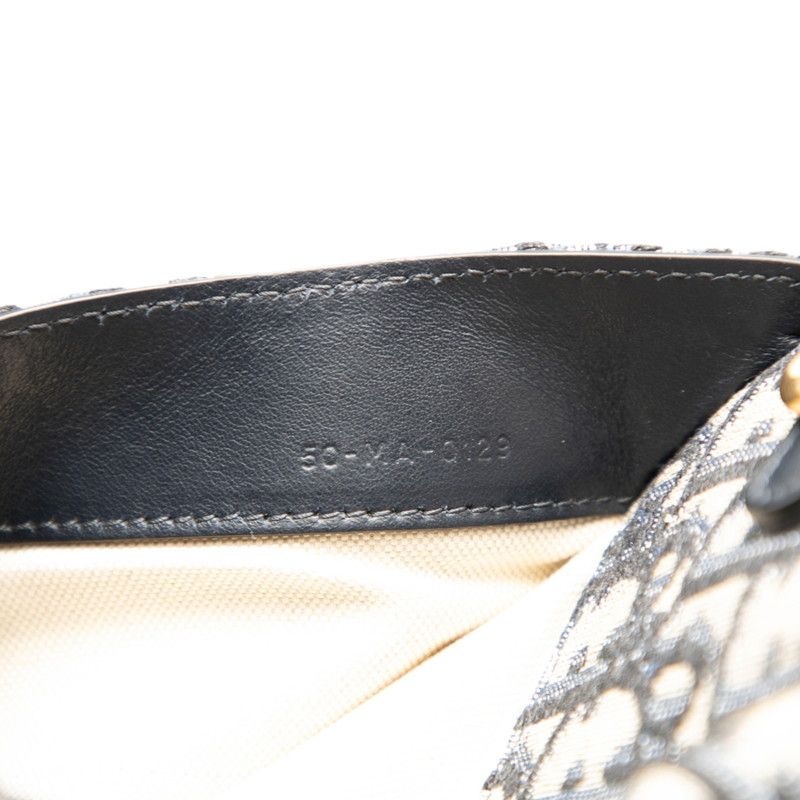 Dior Oblique Saddle Body Bag Waist Bag Navy Beige Canvas Leather Women's Dior