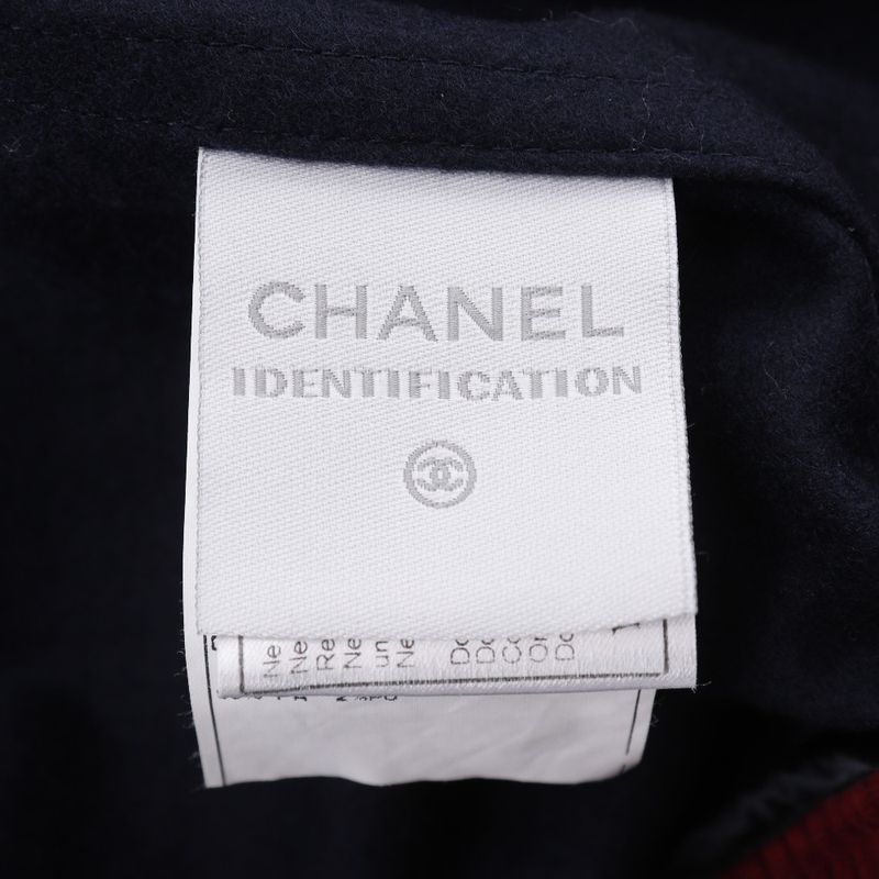 Chanel Baseball Stadium Jacket Sport Line 04P P23442 Wool Navy Blue Women's