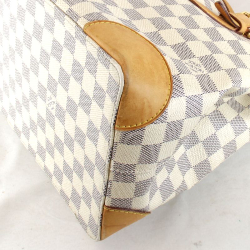 USED Louis Vuitton Hammed MM N51206 Shoulder Bag Damier Azure Canvas White