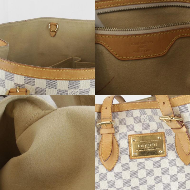 USED Louis Vuitton Hammed MM N51206 Shoulder Bag Damier Azure Canvas White