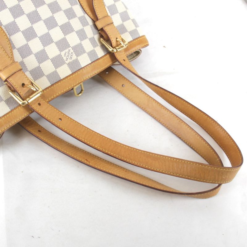 USED Louis Vuitton Hammed MM N51206 Shoulder Bag Damier Azure Canvas White