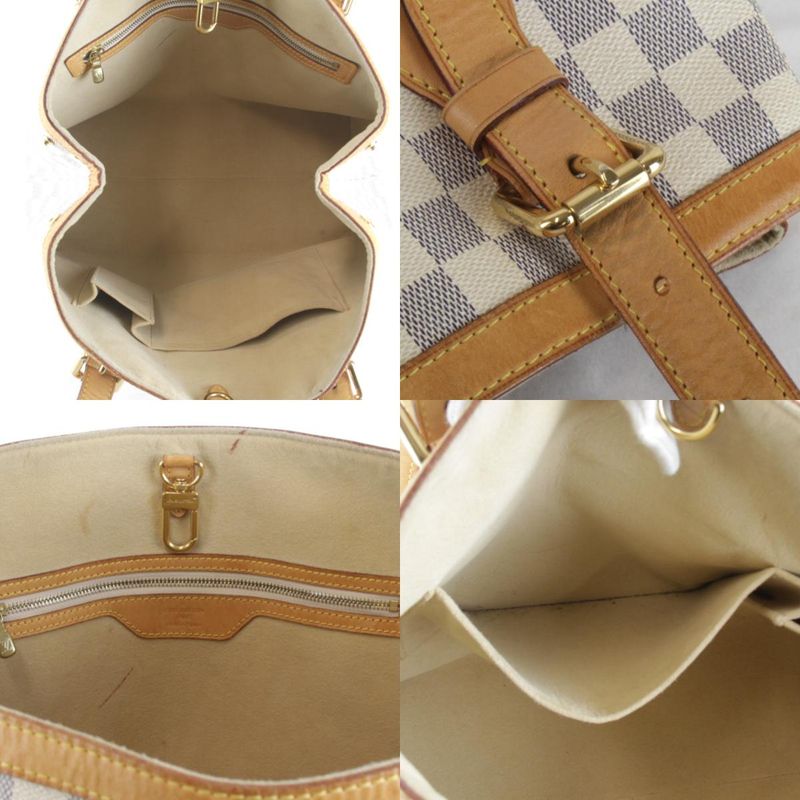 USED Louis Vuitton Hammed MM N51206 Shoulder Bag Damier Azure Canvas White