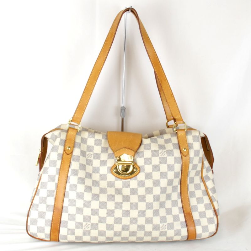 Louis Vuitton Stresa GM N42221 Shoulder Bag Damier Azure Canvas White