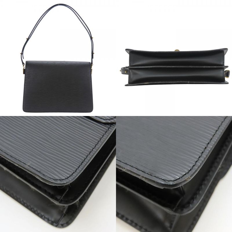 Louis Vuitton Shoulder Bag Free Run M52402 Epi Leather Noir Black Gold Hardware