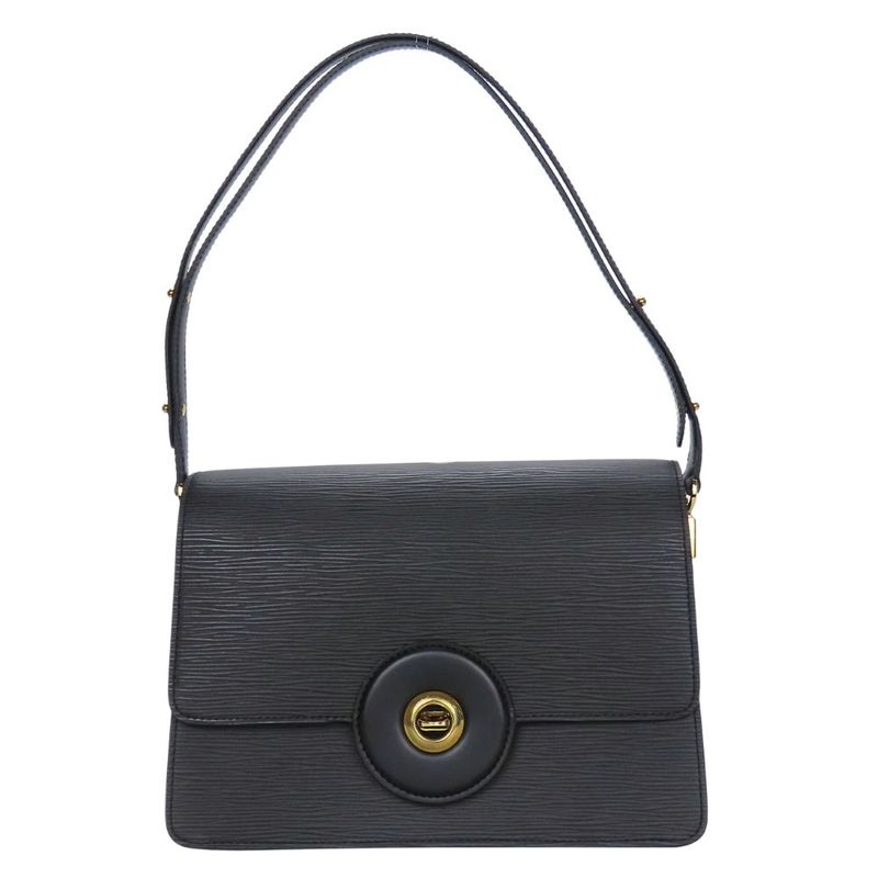 Louis Vuitton Shoulder Bag Free Run M52402 Epi Leather Noir Black Gold Hardware