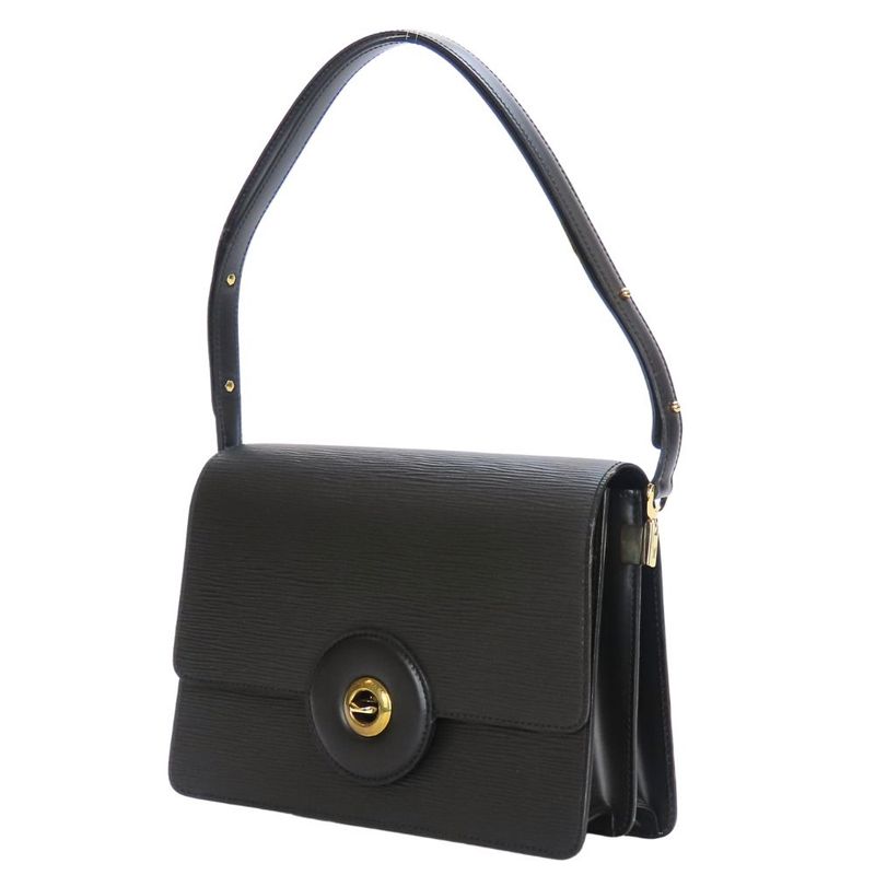 Louis Vuitton Shoulder Bag Free Run M52402 Epi Leather Noir Black Gold Hardware