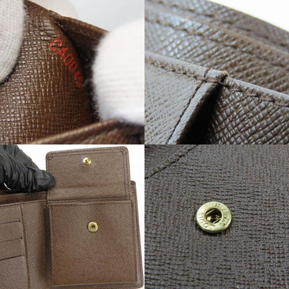 Louis Vuitton Bifold Wallet Portobier Carte Cles Dimonnet N61665 Damier Ebène