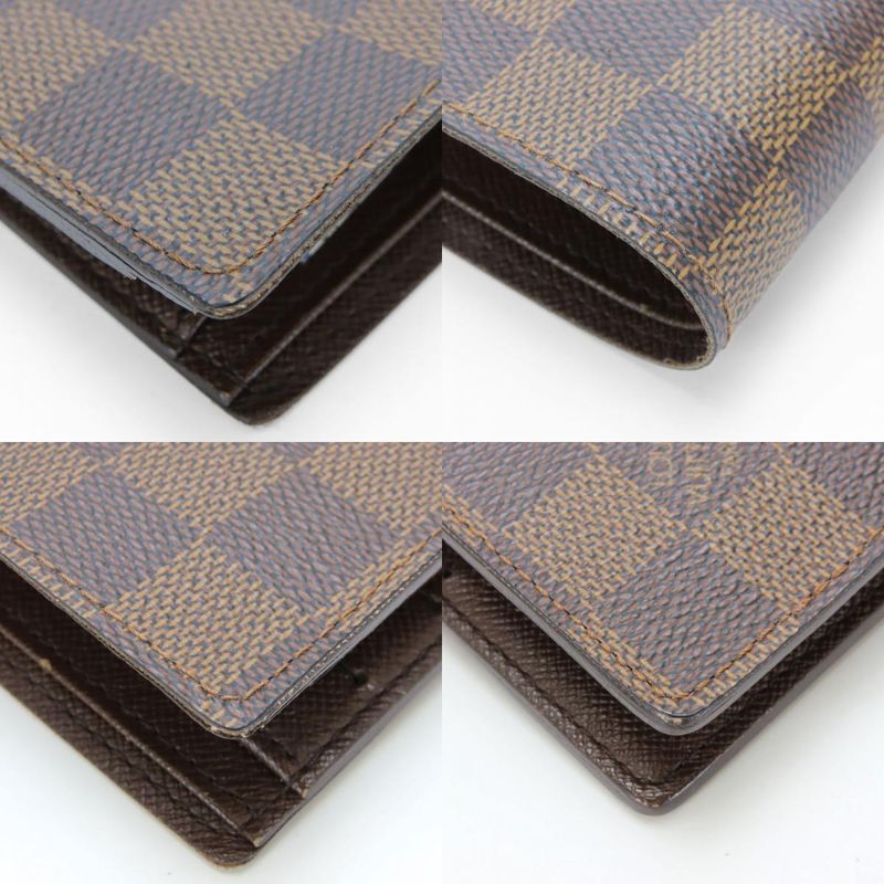 Louis Vuitton Bifold Wallet Portobier Carte Cles Dimonnet N61665 Damier Ebène