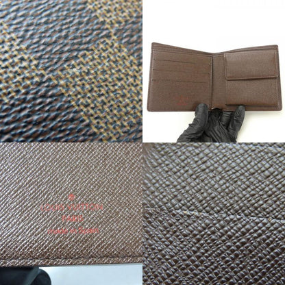 Louis Vuitton Bifold Wallet Portobier Carte Cles Dimonnet N61665 Damier Ebène