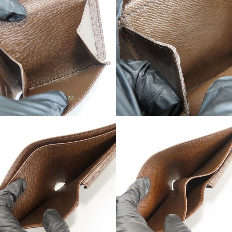 Louis Vuitton Bifold Wallet Portobier Carte Cles Dimonnet N61665 Damier Ebène