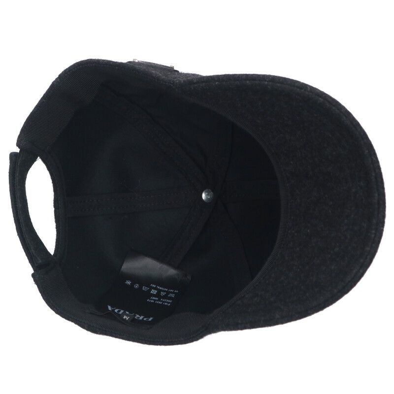 Prada 2hc274 Re-nylon Triangular Plate Wool Hat Men's M