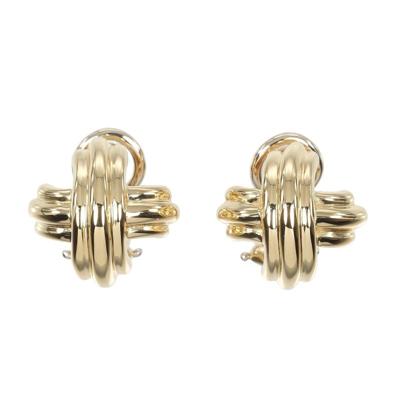 Tiffany & Co Signature 18K Yellow Gold Ladies 8g Earrings