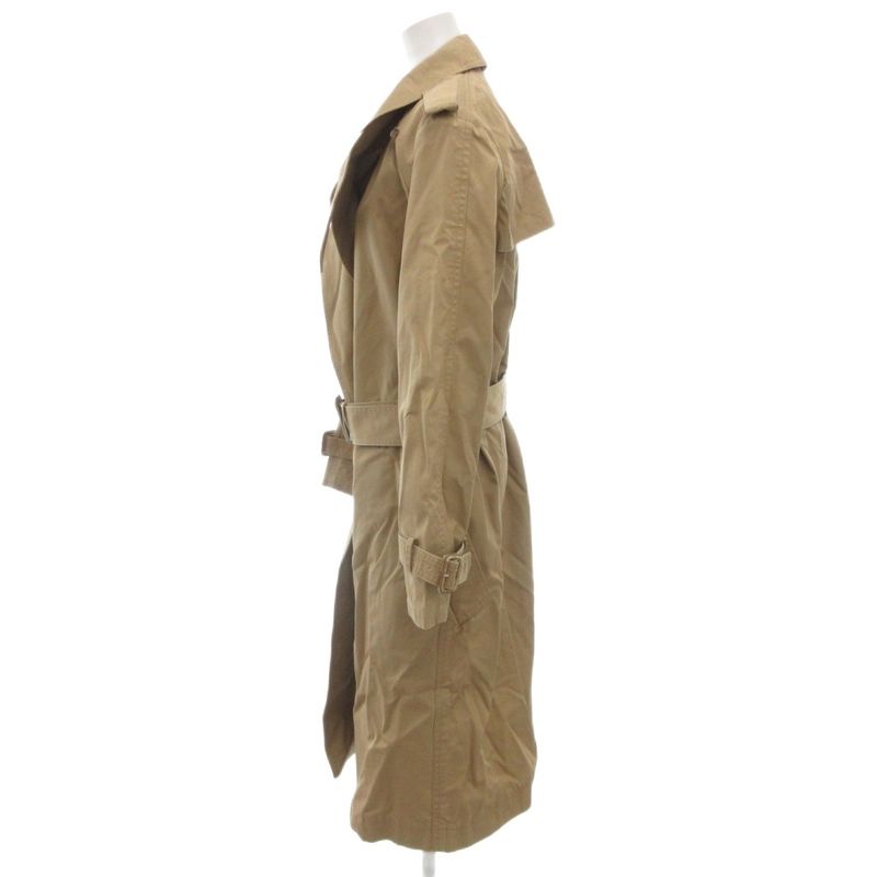 Celine Phoebe Period Trench Coat Gown 36 Long Belted Backless Buttonless Neck