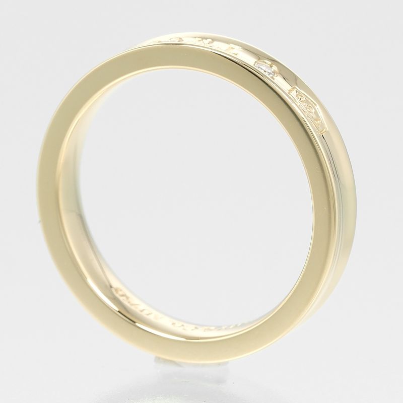 Tiffany & Co 1837 18K Yellow Gold And 2P Diamonds #15 Ladies 6.35g Ring