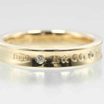 Tiffany & Co 1837 18K Yellow Gold And 2P Diamonds #15 Ladies 6.35g Ring